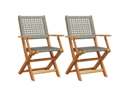 Folding Chair, Folding Chairs Vidaxl Cinzeto Madeira De Acácia (n/a)