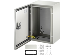 Gabinete de Aço VEVOR Nema Caixa Elétrica de Aço Nema 4X de 12 X 8 X 6'' Ip66 À Prova D'Água e À Prova de Poeira