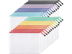 Bolsa Malha A4 Pvc Transparente Impermeável Com Zíper Para Documentos