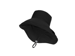Chapéu De Sol Com Capuz Para Montanhismo, Tamanho Ajustável De 55 A 60 Cm, Preto