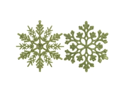 Adornos De Nieve De Cristal Plástico Para Árbol De Navidad, 10cm, 36 Piezas, Color Lima