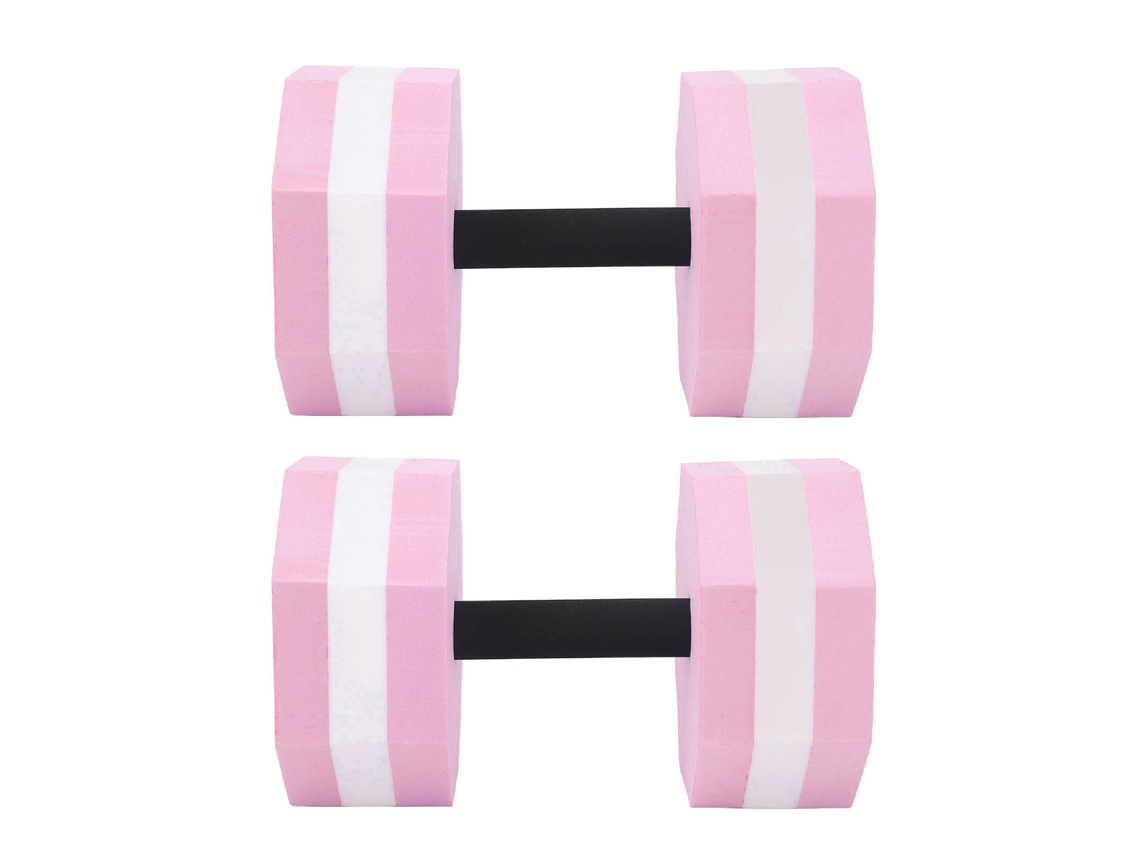 Halteres Espuma Eva Rosa Branco para Exercícios Aquáticos