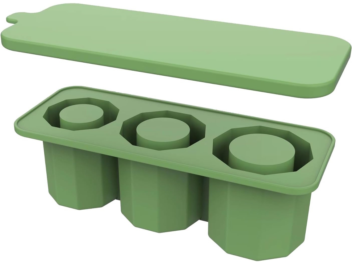 Forma De Gelo Fácil De Limpar, Prática Bandeja Para Cubos Para Bebidas Geladas, Cilindros Ocos, Moldes