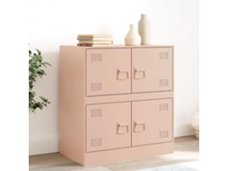 Vidaxl Aparador 67x39x73 Cm Aço Rosa