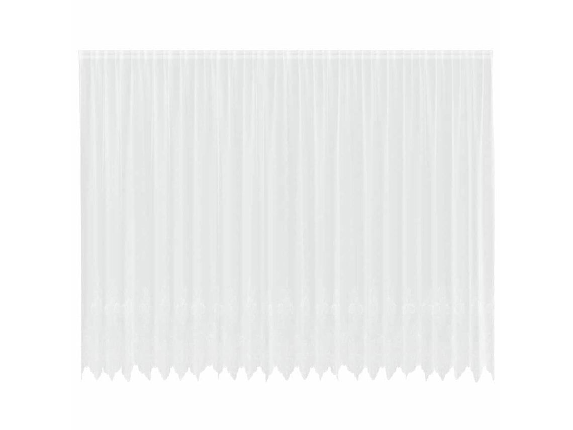 Conjunto 1 Cortina De Renda Vidaxl Branco Poliéster (280 X 600 Cm)
