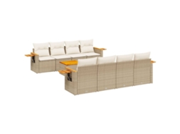 Garden Sofa Set, Garden Sofa Sets Vidaxl Bege Rattan / Vime (n/a)