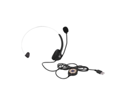 Aetheria fone de Ouvido Unilateral Oy131 com Microfone, Redução de Ruído, Usb, Controle de Volume e Silêncio