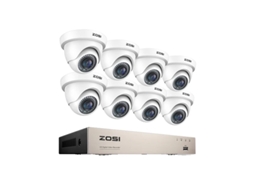 Sistema De Câmera De Segurança Cctv, 8 Canal, Hd 1080p,câmera Branca,nenhum Oem