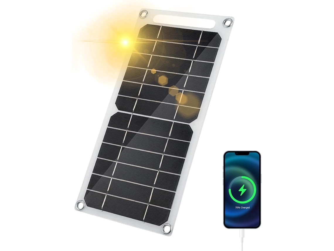 Carregador De Celular Com Painel Solar, Carregador Portátil Compacto Para Celular, Com Função De Aquecimento E Iluminação. Jortmrd