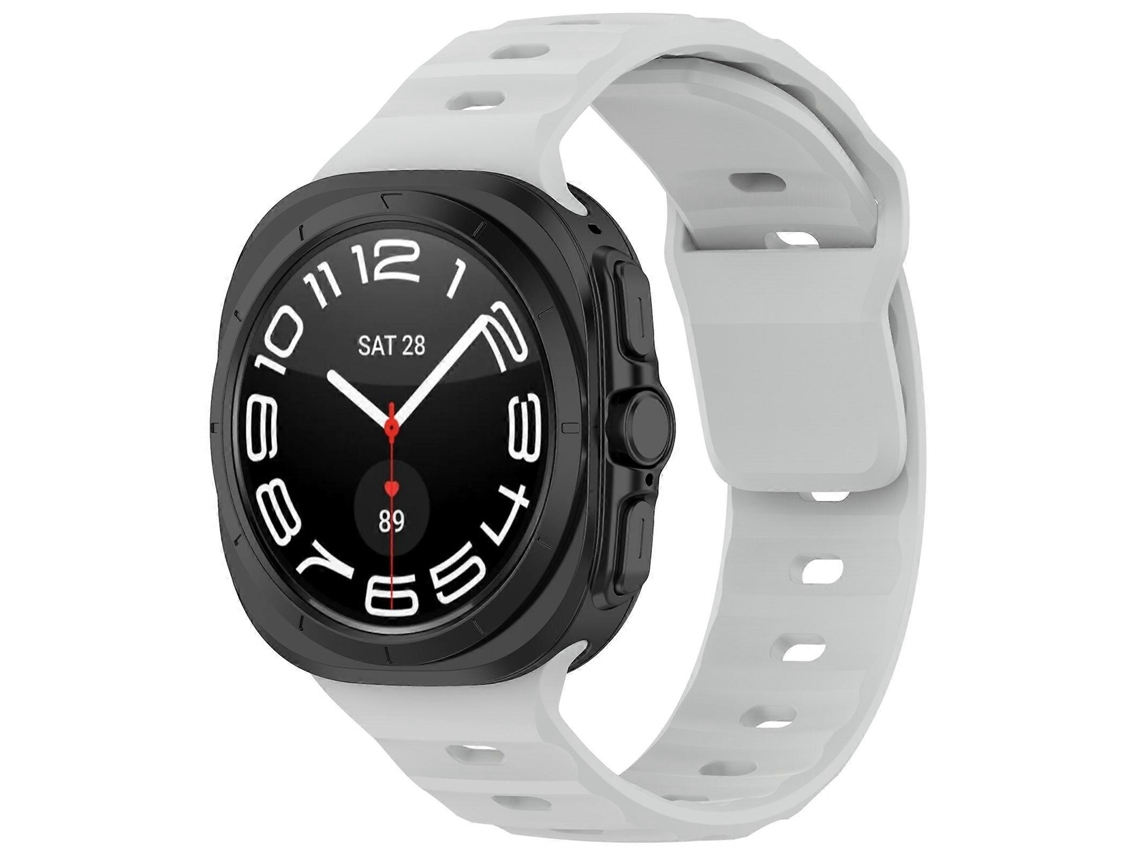 Pulseira De Silicone Com Fecho Reverso E Cor Sólida Para Samsung Galaxy Watch Ultra 47mm