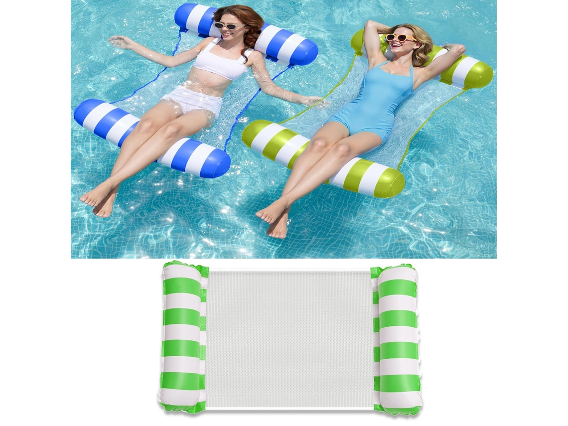 Boia De Piscina Tipo Rede Para Adultos, 4 Em 1, Inflável E Multifuncional, Em Pvc, Para Relaxar Na Água.