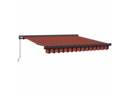 Conjunto 1 Toldo Retrátil Vidaxl Vermelho Lona (300 X 250 Cm)