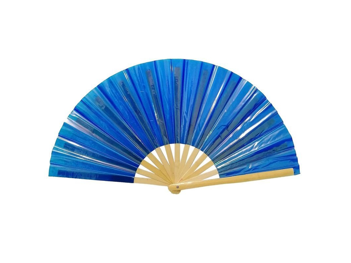 2026 ventoleta Plegável de 10 Polegadas Bambu Pvc Cor Viva para Festivais Festa Decoração