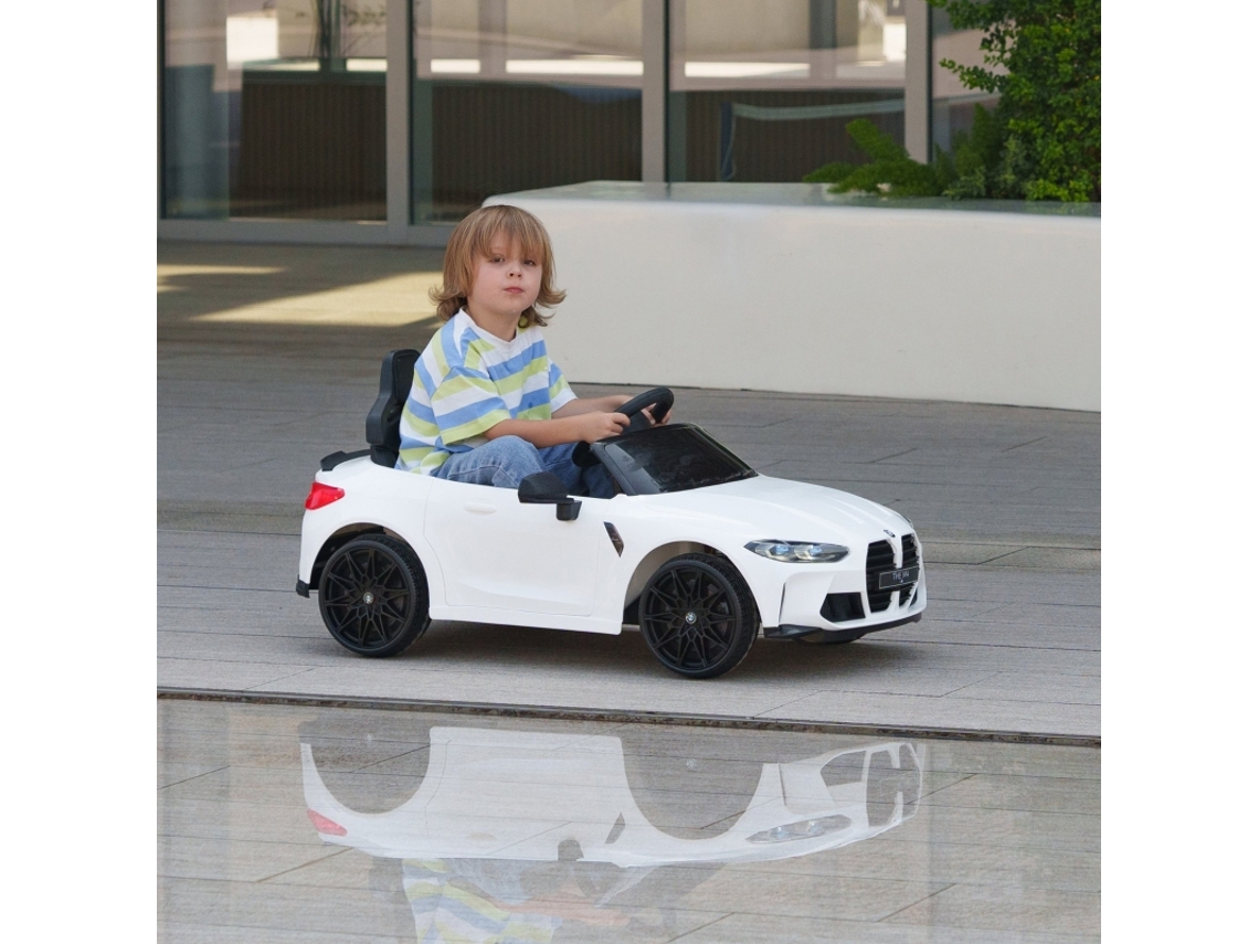 Carro Elétrico Infantil Bmw M4, Sons E Luzes, 3-5 Km/h, Comando À Distância, 3-5 Anos, Branco