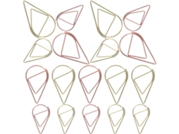 Conjunto de 100 clipes de papel em formato de gota para decoração de casamentos e mesas, resistentes.