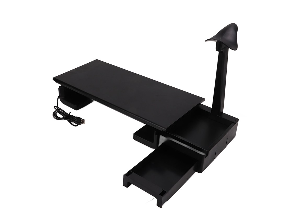 Monitor Stand Riser Ergonomic Design Usb Charging Adjustable Monitor Riser Desk Stand With Storage Drawer LAXISCREED