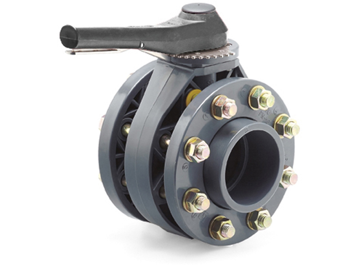 Valvula de Esfera PVC Compacta com Flange Gatilho Viton 125 HIDROTEN