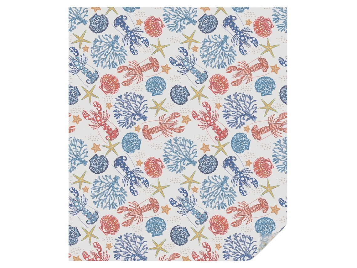 Vitrais Lagosta E Coral Para O Escritório Espelharte (100x116 Cm)