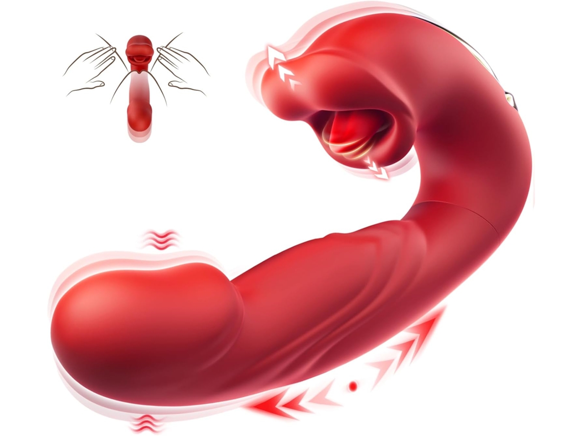 Vibrador De Impulso Para Mulheres – Estimulador De Ponto G, Clitóris E Anal Com 7 Modos De Impulso, Vibração E Lambida, Brinquedo Adulto Recarregável