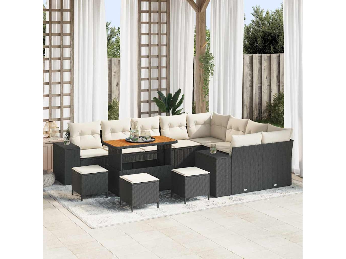 Vidaxl Conjunto De Sofá De Jardim 13 Unid. 9-número De Lugares