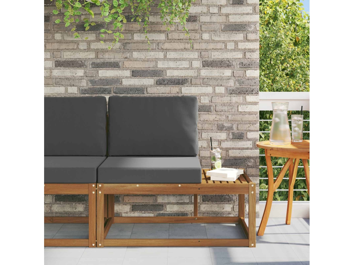 Vidaxl Sofá De Canto Externo Natural E Antracite 91 X 63 X 73 Cm
