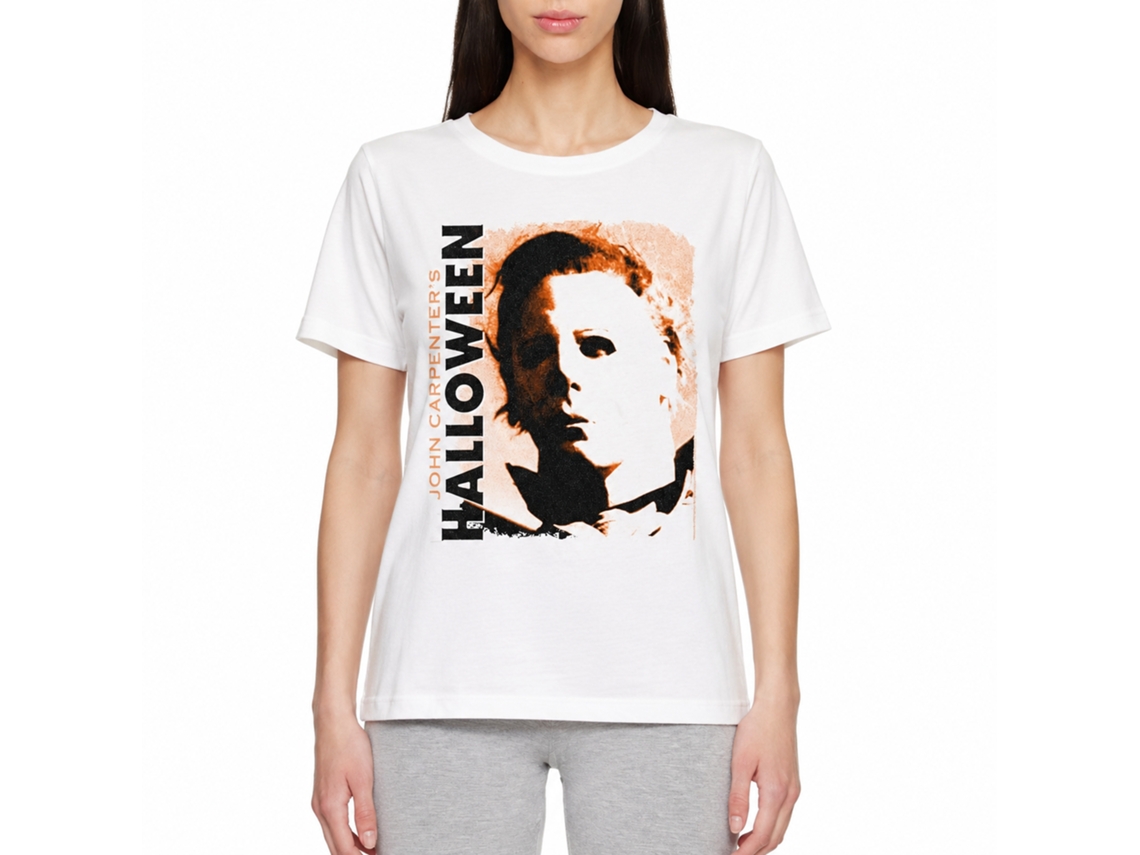 Rockinstone Halloween Movie John Carpenters Halloween White Adult T-shirt Size:s
