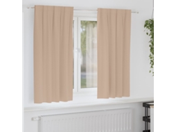 Vidaxl Cortinas Blackout Com Argolas 2 Unid. Cinzento-acastanhado