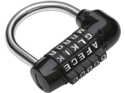 Cadeado de combinação Almi com 5 letras, preto, para bicicleta, portátil, presente, Slowmoose