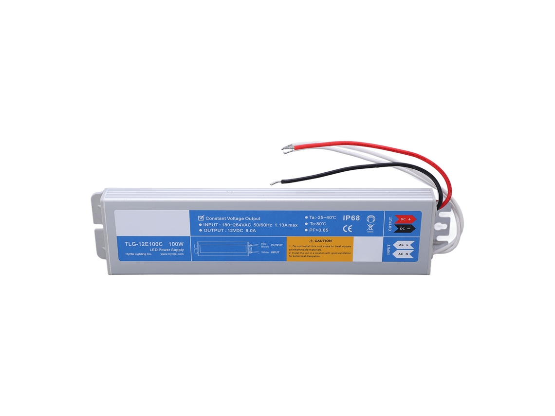 Driver Led IP68 12v 8a S/MARCA, resistente à corrosão