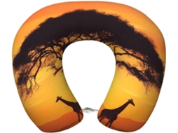 Travesseiro de Viagem Espuma Viscoelástica para o Pescoço com Estampa Suporte Ergonômico Conforto Leve Viagens