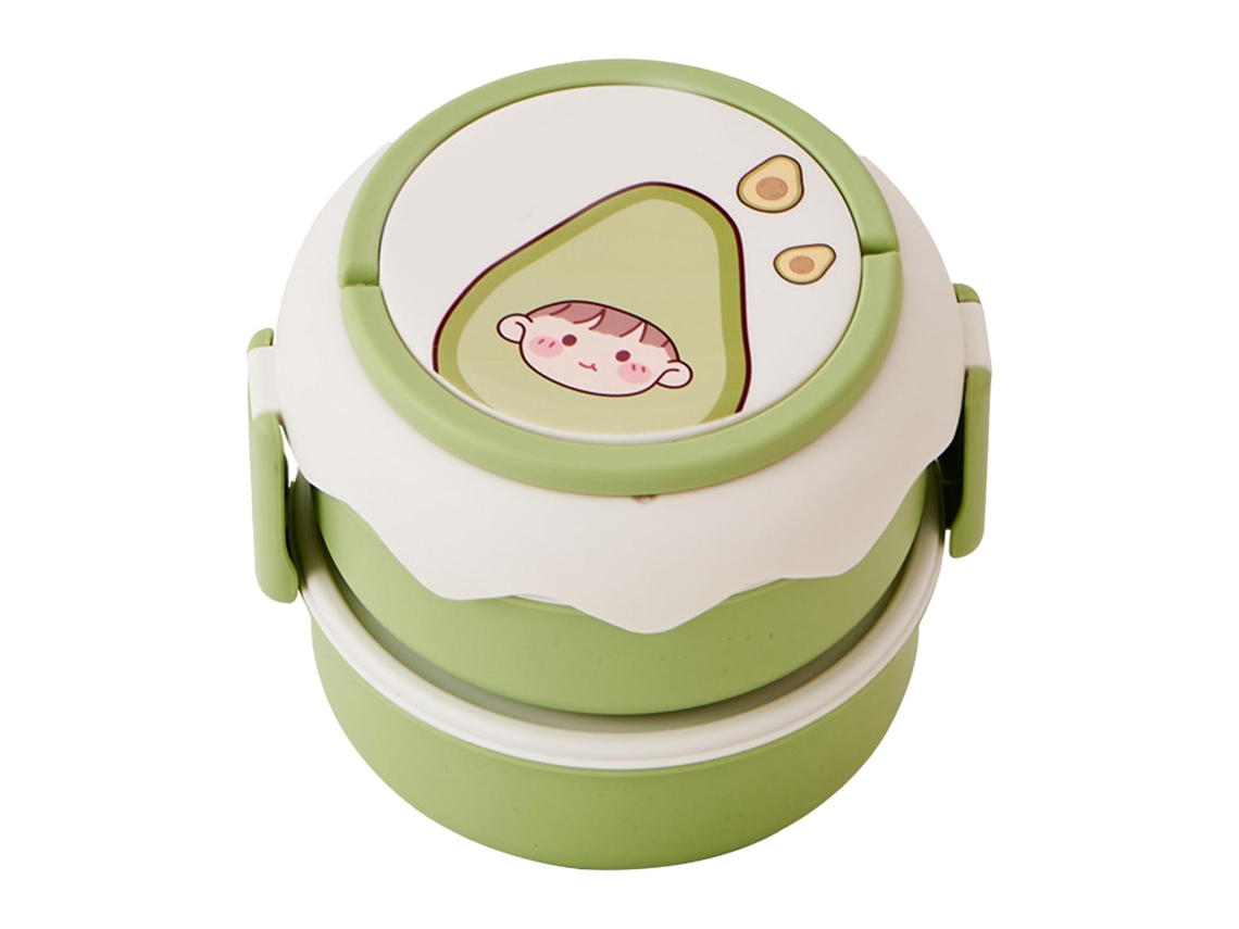 Caixa de Lanche Empilhável Infantil, 2 Camadas, Frutas | S/MARCA