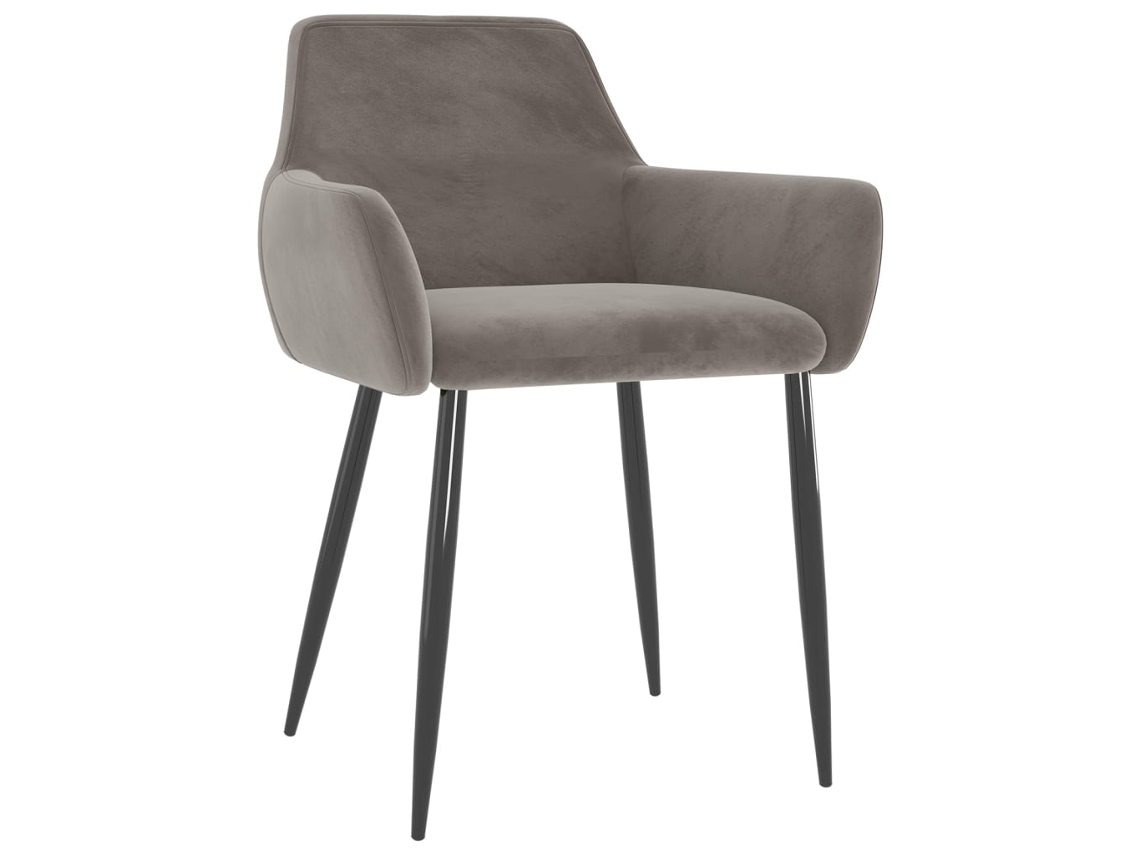 Maison Exclusive - Cadeiras De Jantar 2 Pcs Veludo Cinzento-claro