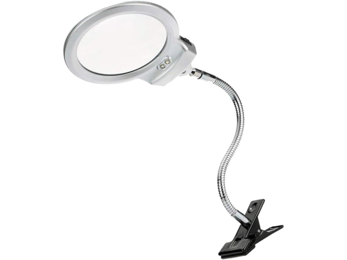 Luminária De Mesa Led Operitacx Com Lupa E Presilha Flexível, Luminária De Leitura Ajustável Para Estudo, Costura E