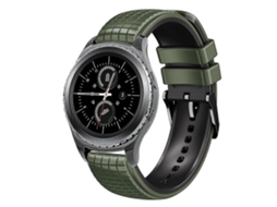 Pulseira De Silicone Bicolor Com Malha De 20 Mm