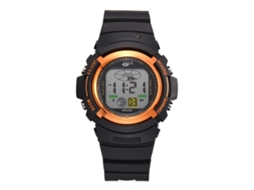Reloj Casual Para Hombres Estudiantes Con Correa De Silicona Impermeable Naranja