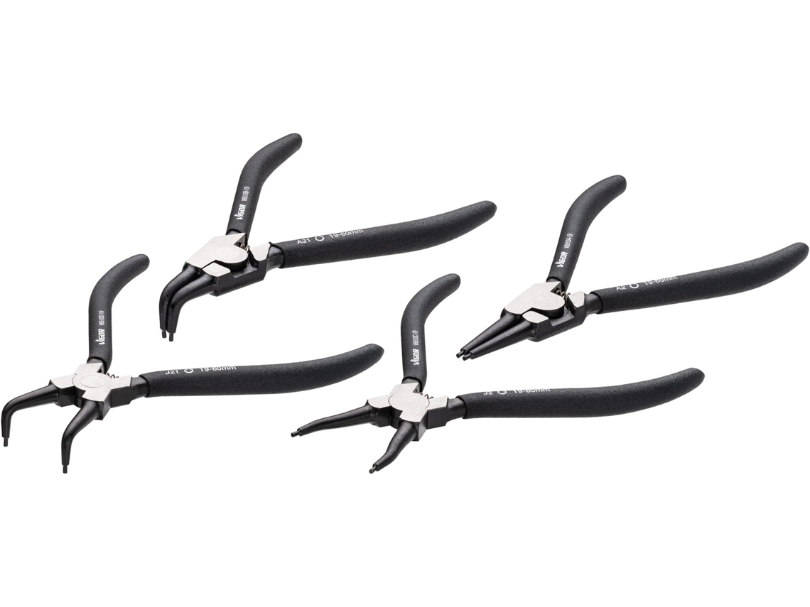 Conjunto de alicates de anel VIGOR V6510-19/4 180 mm ∙