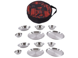Conjunto de Jantar para Camping 12 peças, Pratos e Tigelas, Aço Inoxidável CHABERLU