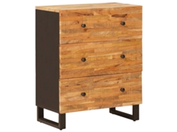 Vidaxl Buffet De Armazenamento 60 X 33 X 75 Cm Madeira De Manga Maciça