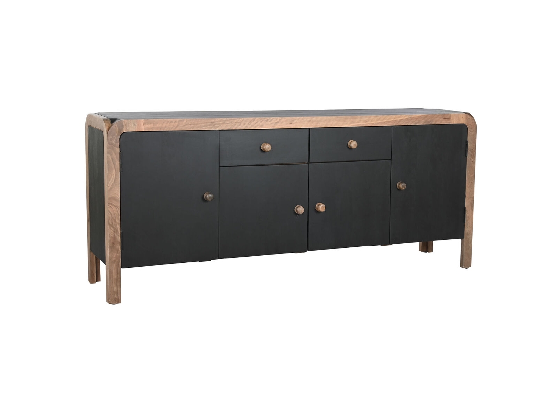 Aparador DKD HOME DECOR DKD Home Decor 177 x 38 x 75 cm Natural Preto Madeira