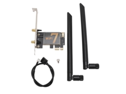 Placa De Rede Sem Fio 8774mbps 2.4g/5g/6g Tripla Frequência Pcie Wifi 7 Com Antenas 8d
