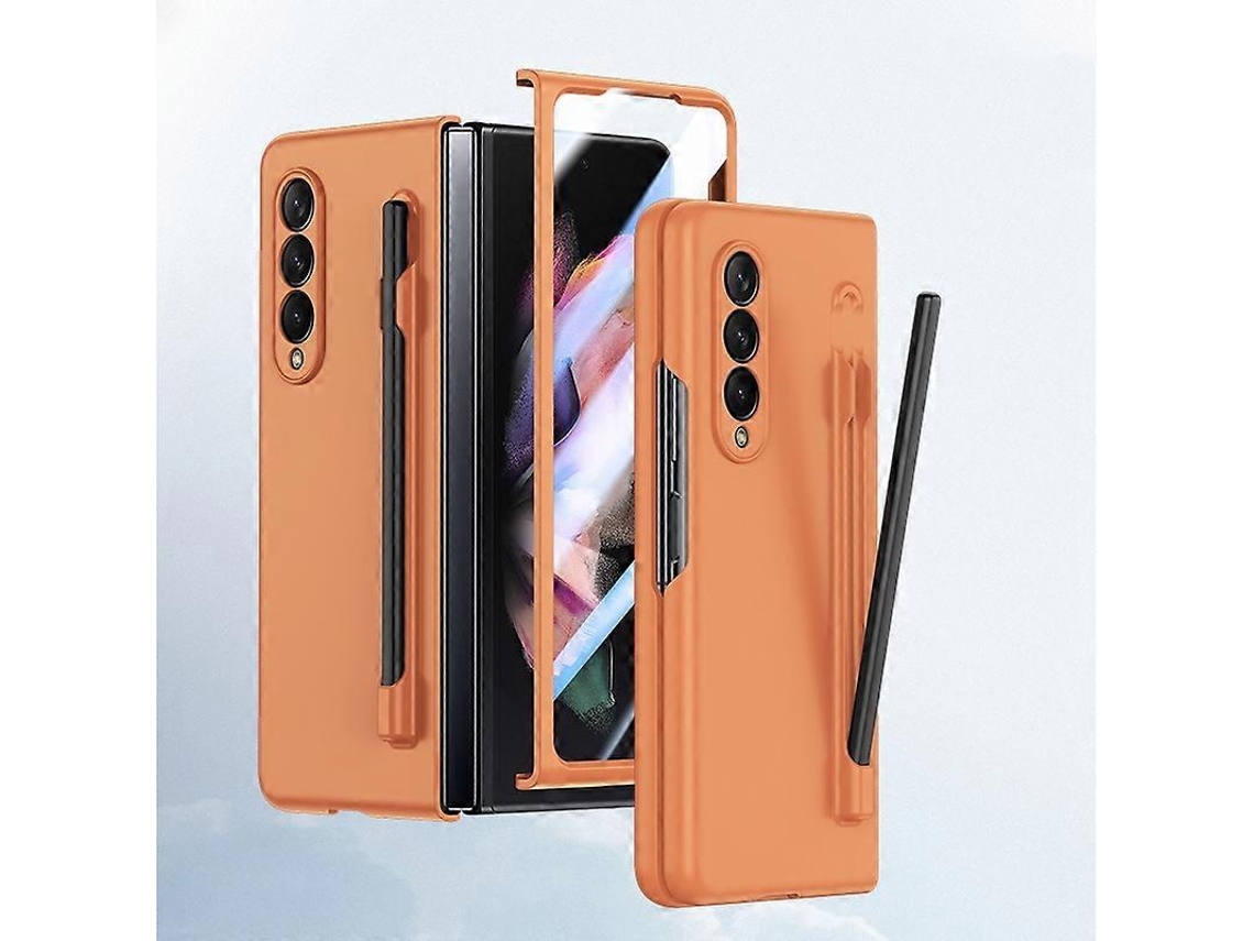 Capa De Celular Em Policarbonato Com Toque Aveludado E Caneta/estojo Para Samsung Galaxy Z Fold3 Com Caneta Integrada.