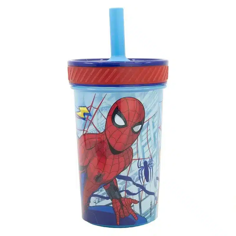 Vaso De Plástico Antivuelco Spiderman Con Pajita Silicona 74787 Stor Más De 3 Añosp24stor