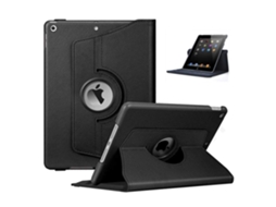 Capa giratória 360° para iPad Air 4/5 de 10,9 polegadas em couro PU preto
