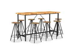 Bar Set, Bar Sets Vidaxl Marrom Madeira