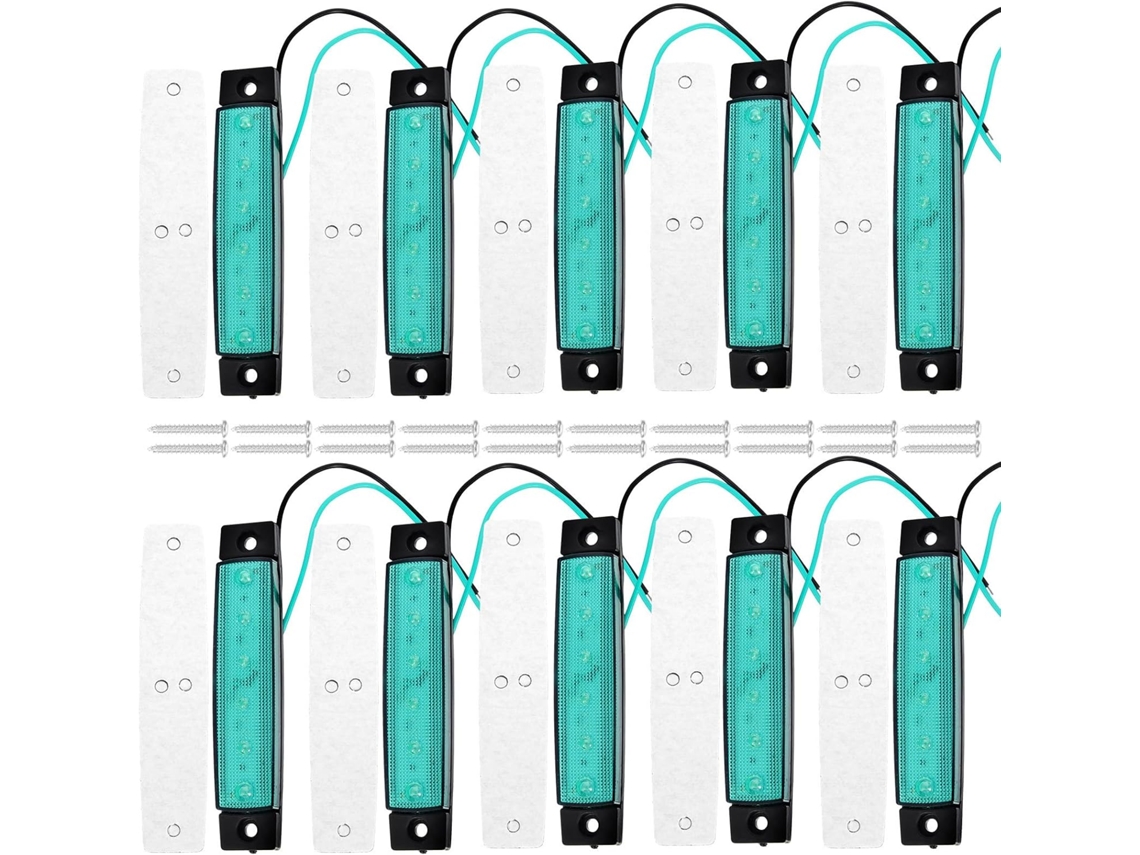 Artibetter Luzes De Freio Led Verdes Multifuncionais 10 Peças, Faixa De Luz Abs Reforçada Para Reboque E Motocicleta