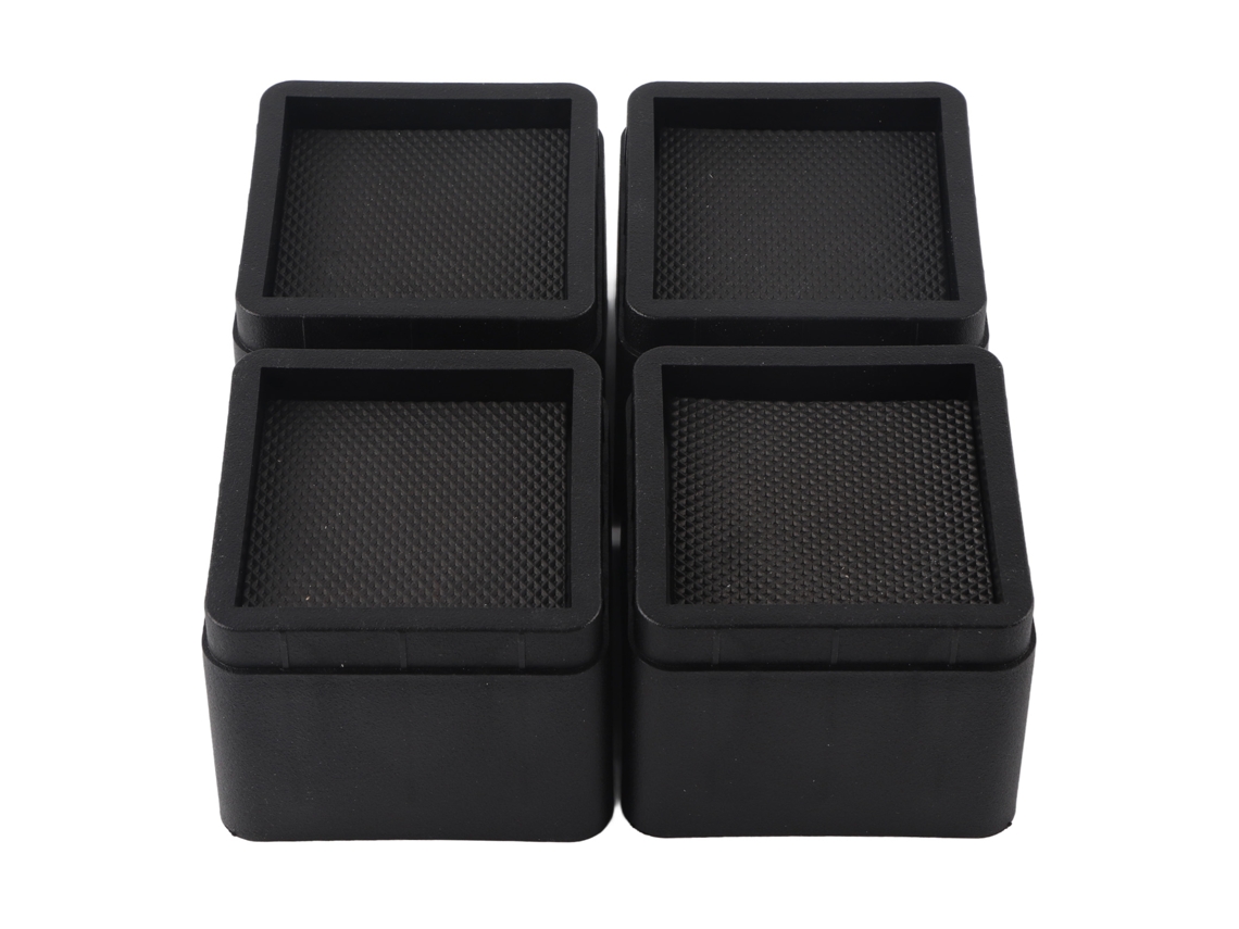 Pernas De Cama Empilháveis ​​em Preto Quadrado, Pernas De Móveis À Prova De Umidade E Insetos Aquaforge