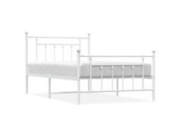 Bed Frame, Bed Frames Vidaxl Branco Aço (100 X 200 Cm)