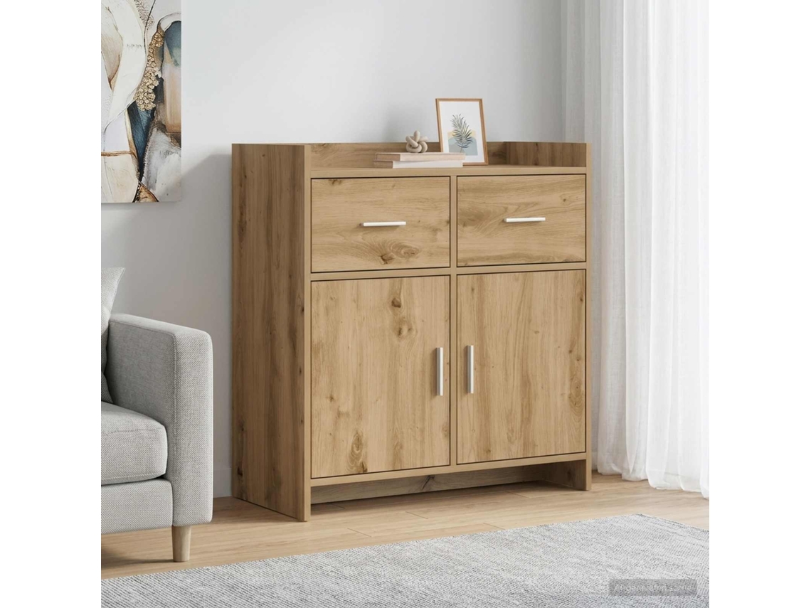 Vidaxl Buffet Carvalho Arttisan 75 X 36 X 80 Cm Derivados De Madeira