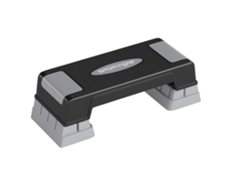 Step Aerób. 3 Niv., Alt. Ajust. 12/17.5/22.5cm, Anti-derr., Carga 250kg, Cinza