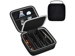 Bolsa Para Óculos De Sol Eva Resistente À Pressão E À Prova De Água Grande Capacidade 17.5x17.5x7.8cm (preto)